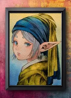 葬送のフリーレン・フェルメール【A4サイズ写真ポスターフレーム付き②点セット】