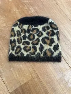 ZARA レオパード柄 アルパカウールニット帽