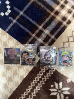 未開封　呪術廻戦 ワンピース NARUTO SEC激レアシール 4枚セット