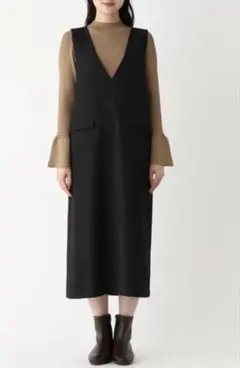 ジャンパースカート ロングワンピース