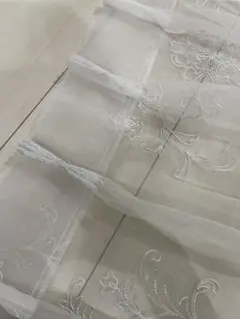자수 레이스 커튼, 2팩, 2팩, 너비 100cm, 길이 90cm
