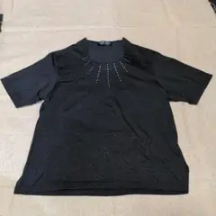 レディースカットソー　半袖　黒　ブラック