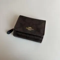 コーチ 三つ折り財布 モノグラム ブラウン