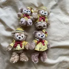 ダッフィーシェリーメイぬいぐるみバッジ、ぬいぐるみチャームセット
