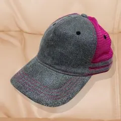 美品✨グレース ピンク グレー レディースキャップ帽子メッシュ紫外線対策のサムネイル