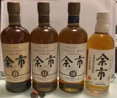 ニッカウィスキー　 旧余市セット 15、12、10年、NA計4本、箱なし。のサムネイル