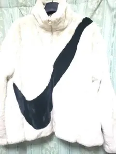 正規　NIKE ビッグスウォッシュ　ロゴ　フェイクファー　ジャケット　XXL貴重