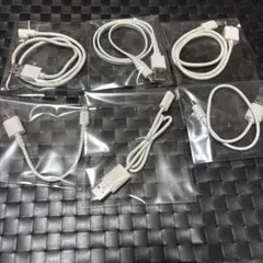 ホワイト USBケーブル 6本セット
