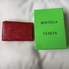 BOTTEGA VENETA 二つ折り財布 レッド