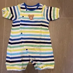 ストライプロンパース 50-60サイズ