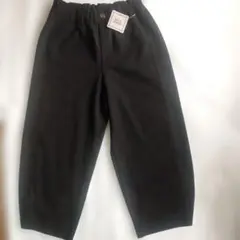 ブラックワイドパンツ ゴムウエスト