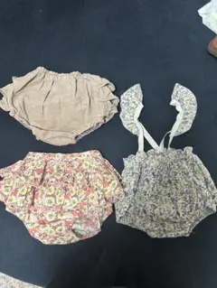 ベビー服 パンツ 3点セット フリル付き 70〜80cm