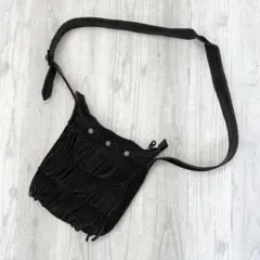 MINNETONKA ミネトンカ　本革フリンジ　ショルダーバッグ　スエード　②