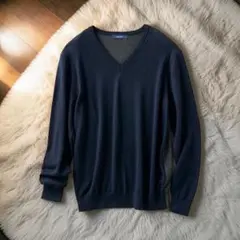 DoCLASSE ドゥクラッセ　Vネック セーター 長袖 M ネイビー メンズのサムネイル