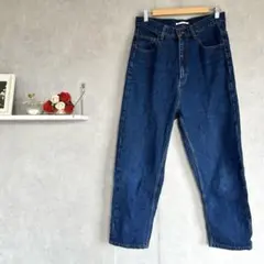 『レトロガール』ハイウエスト デニムパンツ　Lサイズ　ストレート