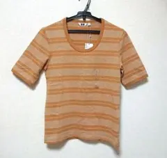 新品未使用 ユニクロ フィット ボーダークルーネックT Tシャツ Lサイズのサムネイル