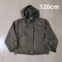 オリーブ色フード付きジャケット　120cm