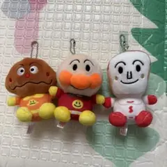 アンパンマン ぬいぐるみ キーホルダー　3体セット
