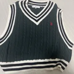 U.S. POLO ASSN. ニットベスト ダークグリーン F