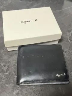 agnes b. アニエスベー 二つ折り財布 ブラック - メルカリ