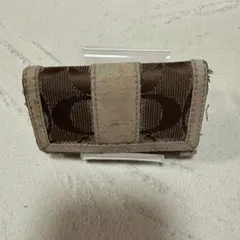 COACH コーチ シグネチャー レザー キャンバス 6連キーケース