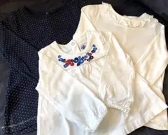 プチバトー☆女の子用トップス　3枚セット