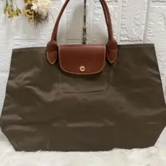 カーキ トートバッグ