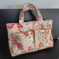 アンティークローズ柄　バッグインバッグ