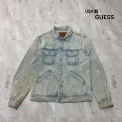 USA製 GUESS ASAP ROCKY コラボ デニムジャケット 刺繍ロゴ