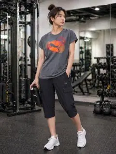 Puma ネイビー/レッド VネックTシャツとショーツ3点セット - メルカリ