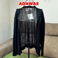 【極美品】ADAWAS アダワス 和紙混 シアー カーディガン ブラック 黒のサムネイル
