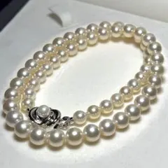 【大珠 テリ強 箱付】TASAKI 田崎真珠 あこや真珠 ネックレス 8.2mm