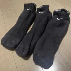 Nike 黒 スニーカーソックス 3足セット　XL