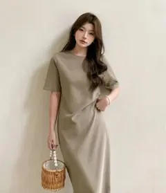 [新品タグ付き]ダークエンジェル　五分袖マキシワンピース Mサイズ