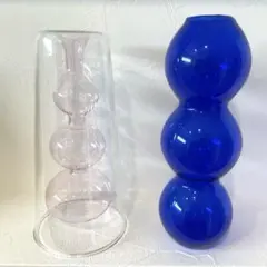 ガラス花瓶2点セット フラワーベース
