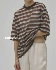 M*☆様 todayful Sheer Border T-shirt インディゴ - メルカリ