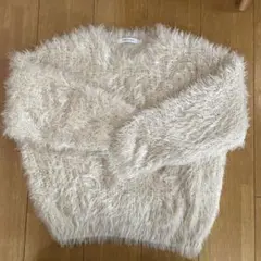 ニット シャギーニット Vネック ホワイト　アメリカンホリック