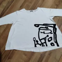 注底値！≫✚m_mefu 長袖チュニック風Tシャツ センソユニコ　L-LL　膝丈