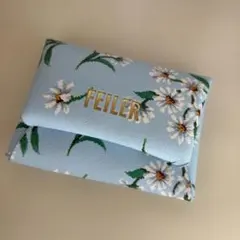 FEILER 花柄コインケース 水色