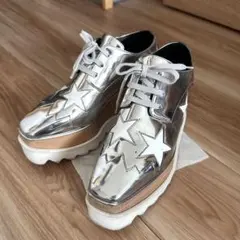 ステラマッカートニー　エリス シューズ シルバー 星　厚底　スター　34