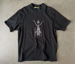 ALBEROBELLO ポケットプリントTシャツ 黒 半袖 ハイネックのサムネイル