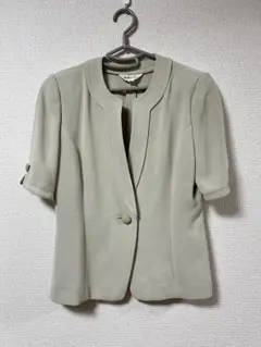 ジャケット　半袖　レトロ　ヴィンテージ　ライトベージュ　日本製　上品