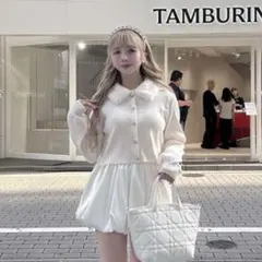 GRL ファーティペット付きアソートボタンカーディガン tu1719 アイボリー