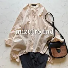 ミズイロインド 日本製 バルーンチュニック ゆったり 体型カバー バンドカラーのサムネイル