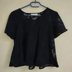 美・borny.ネイビー透け感有りＴOPS．Fのサムネイル