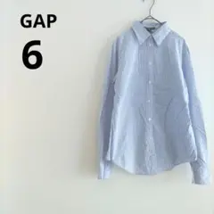 【sale】GAP ギャップ シャツ G ストライプ 長袖 ブルー ホワイト