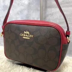 【美品】COACH コーチ カメラバッグ　レザー　ジェイミー シグネチャー