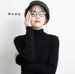 ca4la ベージュ レザーベレー帽