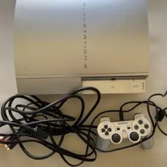 動作品　PlayStation 3 本体 シルバー コントローラー付き