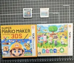 3DSソフトまとめ売りマリオメーカーマリオカート7とびだせどうぶつの森モンハンX